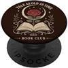 Vintage Rose Book Club Romance Book Club Lettura Lettore Amante Libro Letteratura Rose Moon PopSockets PopGrip Adesivo