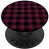 Preposh Nero Marrone Scuro Gingham Preppy Estetica Girly Trendy PopSockets PopGrip Adesivo