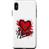 Morocco Travel Heart Co Custodia per iPhone XS Max Bandiera a forma di cuore con scritta I Love Morocco, souvenir turistico