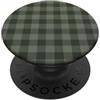 Preposh Verde Oliva Scuro Gingham Preppy Estetica Girly Trendy PopSockets PopGrip Adesivo