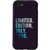 Birthday Gift Limited Edition July 2016 Custodia per iPhone SE (2020) / 7/8 Edizione Limitata Luglio 2016 Retro Vintage 2016