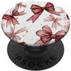 Coquette Aesthetic Ribbon Bow Gifts Nastro vintage con fiocco bordeaux PopSockets PopGrip Adesivo