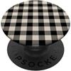 Preposh Nero Khaki Gingham Preppy Estetica Girly Moda Trendy PopSockets PopGrip Adesivo