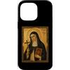 Icona di Santa Caterina da Bologna Custodia per iPhone 14 Pro Max Elegante Icona Cattolica di Santa Caterina da Bologna