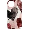 Dark Romantic Red Hearts Gifts Custodia per iPhone 14 Plus Scuro Acquerello Cuore Pattern Romantico