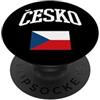 Rep Your Flag Grafica della bandiera della Repubblica Ceca della Repubblica Ceca PopSockets PopGrip Adesivo