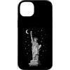 Iconic Monuments and Landmarks by Night Custodia per iPhone 14 Plus Statua della Libertà New York City di notte