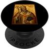 Icona di Sant'Agostino di Ippona Elegante icona cattolica di Sant'Agostino d'Ippona PopSockets PopGrip Adesivo