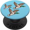 Mallard Duck Tops for Hunters and Bird L Decorazione da parete retrò kitsch Three Flying Ducks 3 Mallards PopSockets PopGrip Adesivo