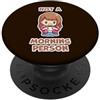 Funny Coffee Lover Java Drinker Cafe Cof Divertente tazza da caffè con scritta I Hate Mornings Person PopSockets PopGrip Adesivo