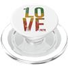 UGR Amo il design a colori rasta della musica reggae PopSockets PopGrip per MagSafe
