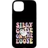 Funny Silly Goose Custodia per iPhone 15 Plus Oca stupida sul sciolto