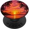 Palm Trees Photo Studio Costiera Palma Spiaggia Tramonto Isola Paradiso PopSockets PopGrip Adesivo