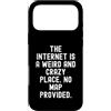 Witty Humor Observational Men Women Custodia per iPhone 17 Pro Max Internet è un posto strano e folle Nessuna mappa fornita