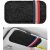 Xibao Portaocchiali Auto,Porta Occhiali Auto,Clip Universale per Portafogli,Accessori Interni per Autos,Borsa Occhiali Indossabile Morbida,Adatto alla Maggior Parte delle Visiere di Auto (Nero)
