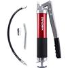 Pindex Pistola per Grasso a Leva Manuale 8000PSI Pompa Ingrassatore ad Aria Compressa Manuale Professionale Ingrassatrice Compatibile con Cartucce da 400cc