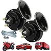 Aimisite Air Horn, 2 pezzi 300 dB, super forte, clacson a trazione, clacson ad aria, 12 V, impermeabile, doppio corno, Raging Sound, clacson elettrico a chiocciola per auto, moto, bicicletta, camion e barche
