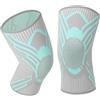 AOOWU 2 Pezzi Ginocchiera Ortopedica, Ginocchiera Comfort con Compressione, Antiscivolo Tutore Sportiva Supporto per Artrite, Corsa, Dolore alle Articolazioni, Lesioni dei Legamenti (XL)
