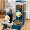 PRITOK Distributore di cibo e acqua: 2 pezzi Distributore automatico di cibo e acqua per animali domestici, set per l'alimentazione di cani e gatti, distributore di cibo sospeso per gatti e cani, blu