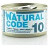 Generico Natural Code Adult Gatto Cibo Umido Tonno e Pesci Bianchi. 12 LATTINE da 85g CADAUNO
