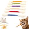 Knubbuf Swabs Cat Toys with Catnip | 6 Pk Durable Cotton Swabs Cat Toys | Interactive Kitten Teething Sticks & Chew Toys | Big Felt Kitty Kicker Accessories for Indoor Boredom Relief (color)