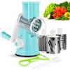 Wuciray Affetta Verdure Manuale Tagliaverdure Mandolina per Trita Verdure con 3 Lame per Affettare Tagliare e Grattugiare da Cucina Taglia Verdure Grattugia per Verdure Manuale Vegetable Slicer