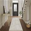 HUGEAR Vintage Passatoia Tappeto Corridoio Marrone Tappeti 60x180cm Cucina Antiscivolo Lavabile in Lavatrice Tapette Camera da Letto Scendiletto Cameretta Ufficio Pelo Corto Lungo Carpet