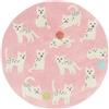RugVista Lo Friends, Tappeto per bambini, Moderni Bambini, Ø 150 cm, Rotonda, Pelo medio, Cameretta, Lavabile solo a mano, Senza sostanze chimiche pericolose, Rosa/Multi