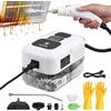 Cepolawa Pulitore a Vapore, Pulitore Vapore Portatile 2500W con 6 Teste,1200ML di serbatoio dell'acqua,Vaporetto Portatile di Mobili per Bagno,Pavimento Divano Manuale