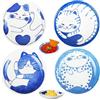 qhklew Ciotole per salsa di soia a forma di gatto carino, 4 mini piatti in ceramica, piccoli piatti in ceramica con gatto giapponese, ottimo regalo per gli amanti dei gatti, set di 4 motivi