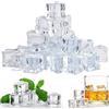 LANSKYLAN 25 Pz Cubetti di Ghiaccio Acrilico 30mm Trasparenti Riutilizzabili Quadrati per Bevande, Fotografia e Decorazione