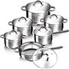 BerlingerHaus Blaumann Batteria Di Pentole 12 pezzi Jumbo Gourmet Line