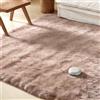 YNNHUDEEP Tappeto a pelo lungo, lavabile, antiscivolo, morbido, per soggiorno, camera da letto, cameretta dei bambini (cammello, 120 x 160 cm)