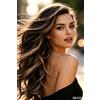 LaaVoo Extension Biadesive Capelli Veri Genius PU Trama Lunga Balayage Castano Scuro a Marrone Chiaro e Biondo 55cm 50g 1pcs, Capelli Remy, Volume Istantaneo, per Feste e Cerimonie #2-8-2