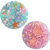 InteDesign Picky Pad, 2 giocattoli sensoriali riutilizzabili per adulti e bambini, antistress, per raccogliere la pelle, per ansia, tappetino rotondo in silicone per concentrazione e relax (rosa-blu)