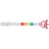 Heless 10308 - Nastro ciuccio per bambole, con clip in plastica e ciuccio per bambole, lunghezza circa 14,5 cm