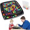 Sinwind Scacchiera Intellettuale Doppio Duello, 120 Pezzi Gioco da Tavolo per Eliminazione Degli Scacchi, Rainbow Ball Dual Duel, Gioco di Eliminazione di Palline Arcobaleno per Bambini Adulti (2-4 Persone)
