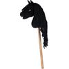 HKM - Hobby Horse Professional Slim Line, cavallo a spina per bambini, cavallo bastoncino per hobby, colore nero