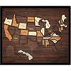 Generic Puzzle in legno con mappa di viaggio USA, bacheca con mappe di viaggio, mappe di viaggio multiuso in sughero, puzzle geografico interattivo per coppie, famiglia, decorazione artistica per la casa