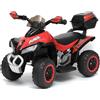 Mediawave Store Mini Quad Elettrico per Bambini Deluxe LT928 6V con Luci e Suoni Realistici Bauletto Portaoggetti Posteriore e Design Sportivo per il Divertimento dei più Piccoli (Rosso)