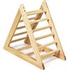 RELAX4LIFE Set da Arrampicata per Bambini, Triangolo di Arrampicata con Scivolo e Arco, Gioco di Incastri in Legno (Classico-1 Pezzo | Naturale)