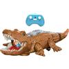 Generico Coccodrillo Telecomandato Grande cm 38 Alligatore Gigante con Musica Luci Suoni Realistico Cammina Ruota La testa Muove La Coda Luci Led Multicolore Dinosauro Coccodrillo Giocattolo Rc Interattivo