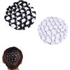 Ginddy Retina per Capelli Chignon,2 Pcs Retina per Capelli per Balletto Danza Nero Retina per Ragazze Retina Elastica per Capelli per Situazione di Equitazione Della Ginnastica Ritmica da Ballo(Nero,Bianco)