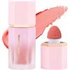 LOPHE Blush Liquido, Crema di Fard Liquido con Lunga Durata, Fard in Crema Liquida Non Appiccicoso, Blush Make Up per Aspetto Naturale(Esagono 02#rosa)
