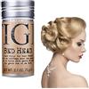 BASTOUR Bastone di cera per capelli, styling wax stick, cera per capelli, acconciatura in gel per modellazione, cera per acconciature, ciocche di capelli, capelli rotti e capelli crespi, crespi, 75 g