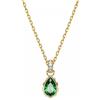 SWAROVSKI PENDENTE CHROMA, CUORE, TAGLIO PEAR, FINITURA ORO 18K VERDE
