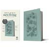 Tyndale House Pub Holy Bible: New Living Translation, Bouquet Teal, Leatherlike, Premium Value Thinline Bible, Filament Enabled Edition