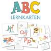 NOVA MD ABC-Lernkarten der Tiere, Bildkarten, Wortkarten, Flash Cards mit Groß- und Kleinbuchstaben | Lesen lernen mit Tieren für Kinder im Kindergarten und ... cm), 26-teilig | Stay Inspired! by Lisa Wirth
