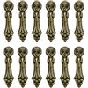 generic Set di 12 maniglie antiche a forma di goccia, in lega di zinco, con vite di montaggio, per armadietti, cassettiere, cassetti, porte, mobili decorativi