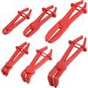 Samamoca Set di 6 fascette stringitubo - pinze dritte e a 90°, morsetti in 3 misure, clip per freno, carburante e gas, rosso